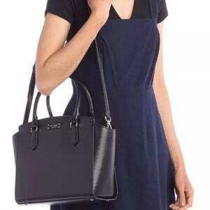 Kate Spade Black Leather Tote Bag